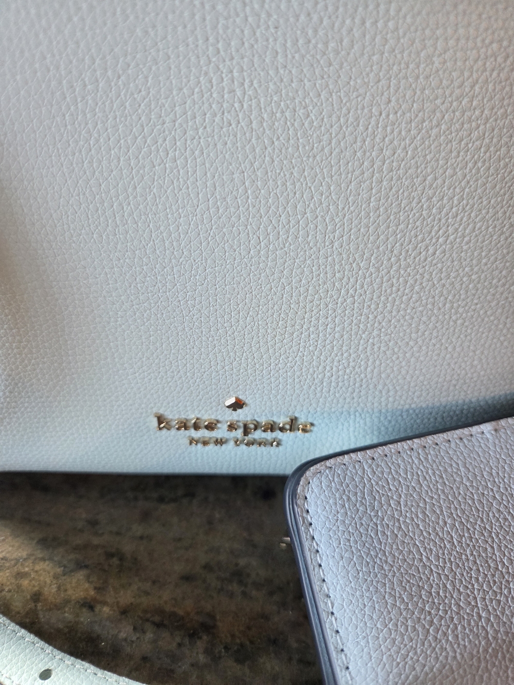 Kate Spade Light Blue Leather Bucket Bag with Matching Wallet - Picture 2 of 11
